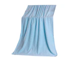 70x140cm Microfiber Bear Soft Water Absorbent Shower Bath Beach Towel Blanket-Light Blue Microfiber