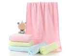 70x140cm Microfiber Bear Soft Water Absorbent Shower Bath Beach Towel Blanket-Light Blue Microfiber