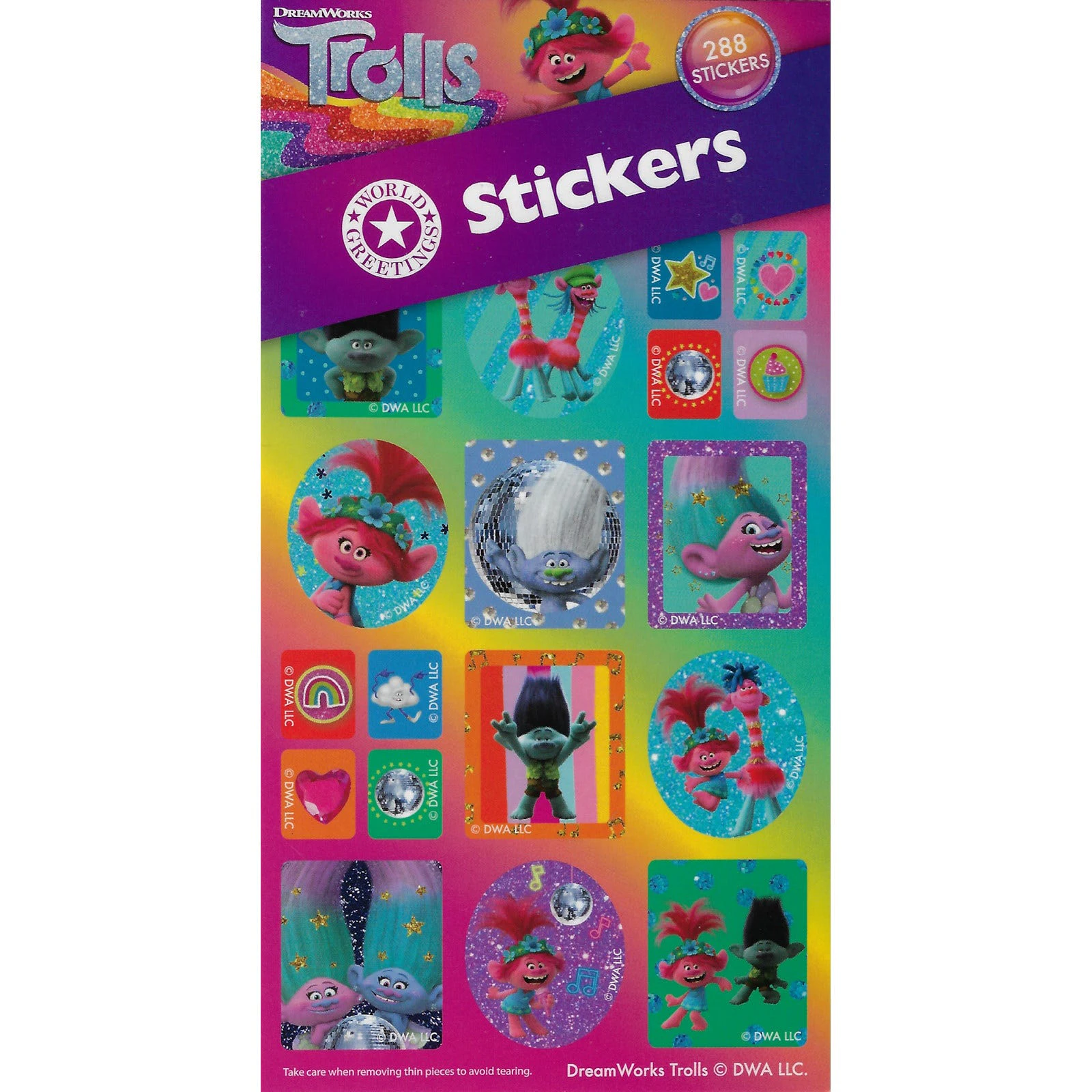 Trolls Sticker Book (12 Sheets)