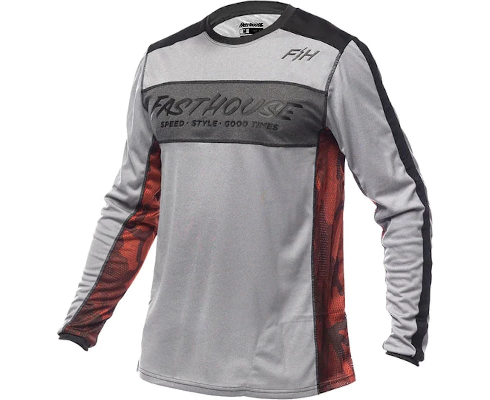 Fasthouse Youth Classic Acadia LS MTB Jersey Heather Grey 2022