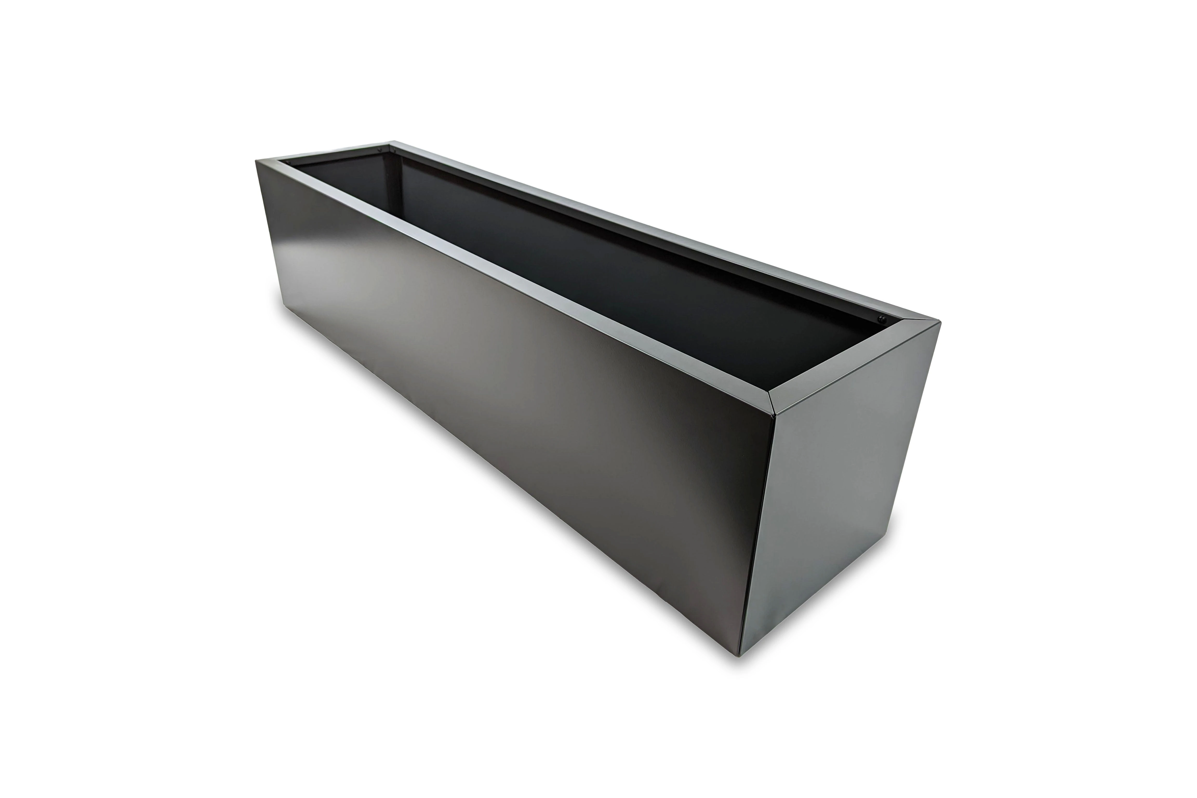 Greenlife Metal Designer Planter Box with Base 1200L x 300W x 300H Charcoal