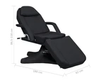 vidaXL Massage Table Black 180x62x(86.5-118) cm