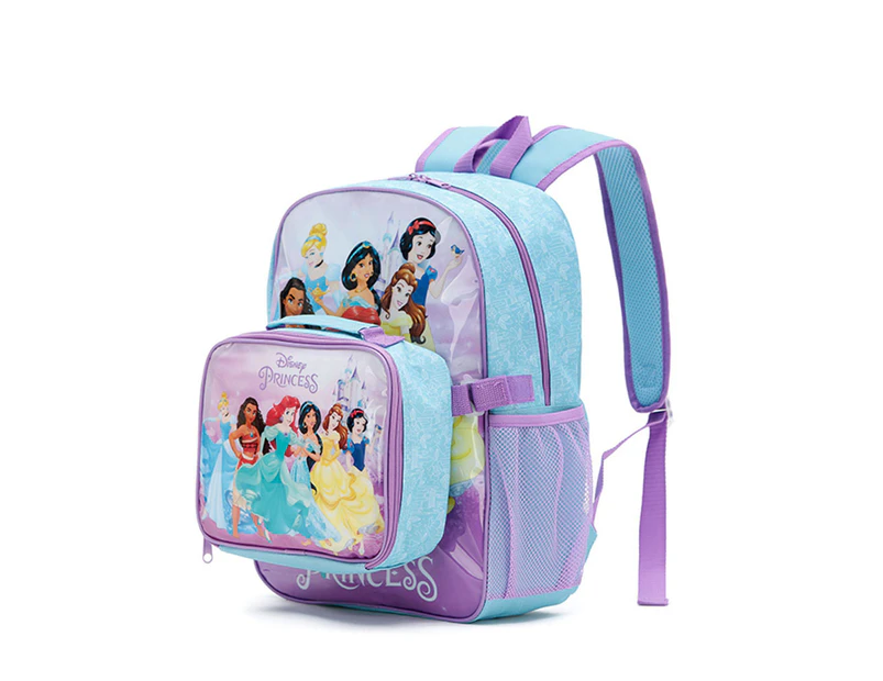 Disney Princesses Kids/Childrens Travel/School Backpack With Cooler Bag