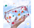 Multifunctional Clear Makeup Bag, Transparent Portable Makeup Bag, Waterproof Toiletries Storage Bag, Large Capacity Pen Bag.