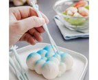 6Pcs/Set Salad Fork Cartoon Easy to Clean Adorable Rock Paper Scissors Shape Fruit Fork for Dining Room