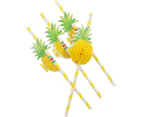 Pineapple Honeycomb Paper Straws (Pack of 12)