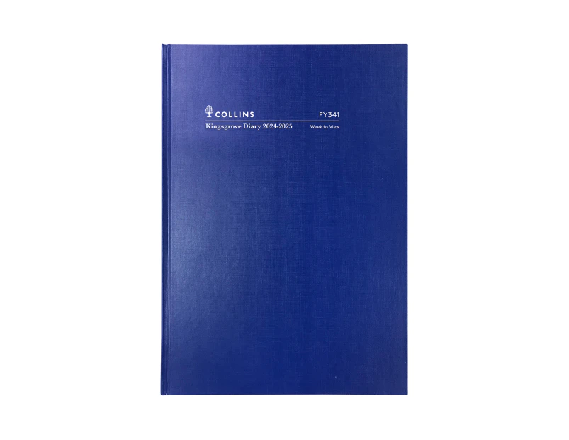 2024-2025 Financial Year Diary Collins Kingsgrove A4 Week to View Blue FY341.P59