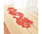 Chinese New Year Red Felt Dragon Table Runner