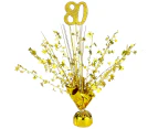 80th Birthday Gold Star Foil Spray Centrepiece