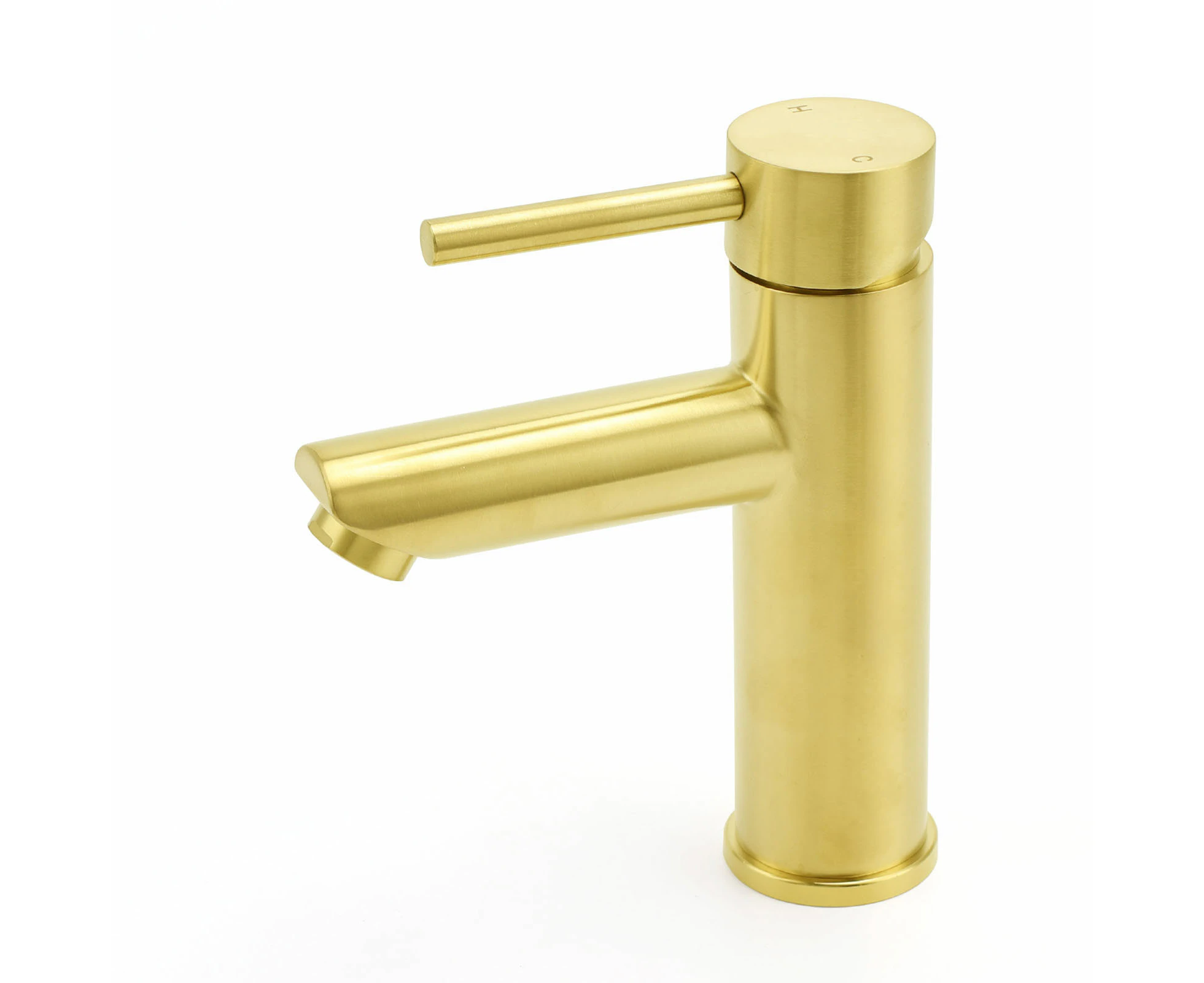 Brushed Gold 7.5L/min Kitchen Laundry Round Basin Mixer Vanity Sink Faucet Tap