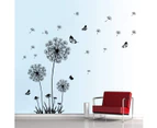 Wall Stickers Dandelion and Butterfly Wall Sticker Bedroom Living Room Office Wall Decoration