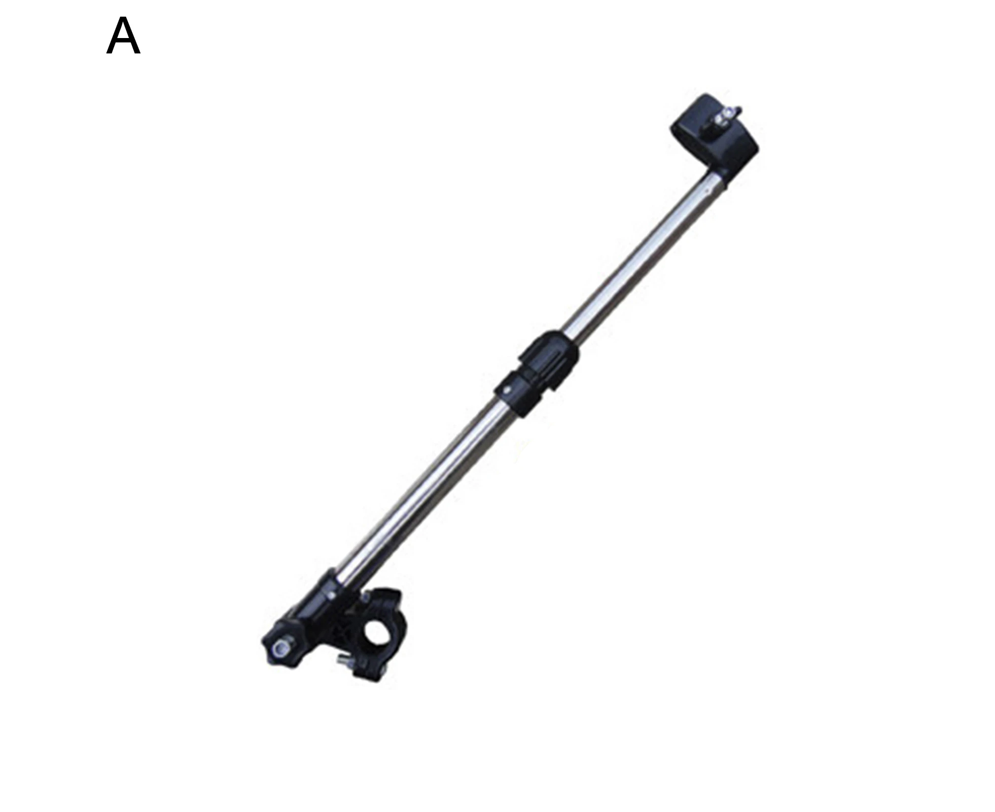 Umbrella Connector Telescopic Foldable Metal Adjustable Umbrella Holders for Wheelchair Black A