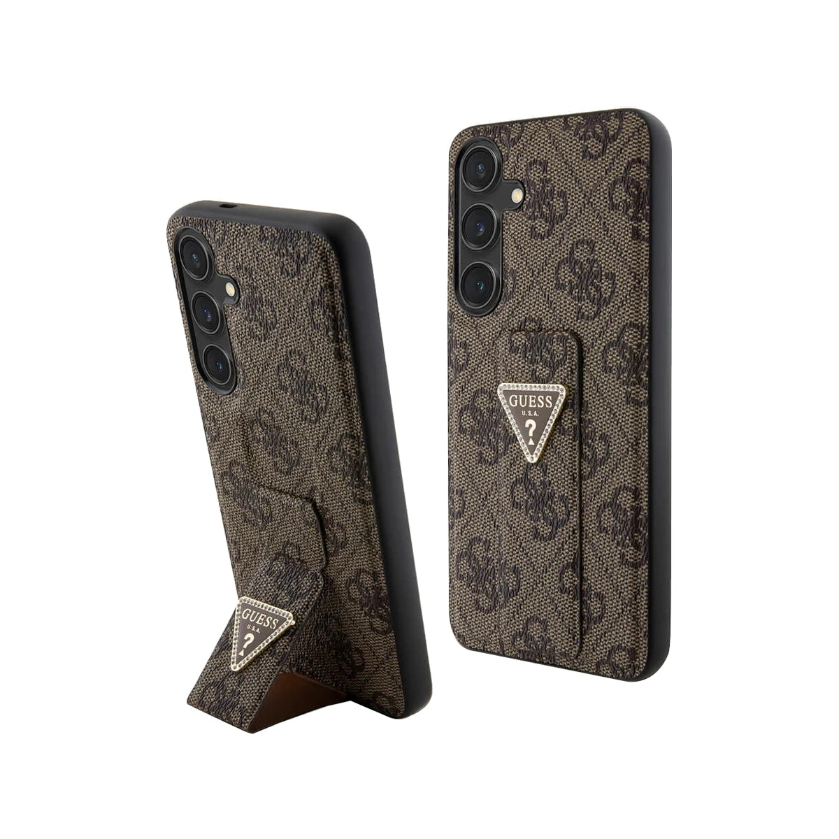 Guess 4G Grip Stand Phone Case Samsung Galaxy S24 - Brown