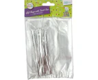 Clear Plastic Twist Tie Bags 15cm x 10.5cm (Pack of 50)