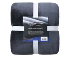 Onkaparinga Faux Mink Polyester Blanket Charcoal - Black