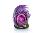 Magical Metallic Purple Dragon Crystal Tree LED Backflow Incense Burner Decor