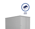 Absco Sheds 1.52mW x 3.00mD x 1.80mH Zincalume Basic Garden Shed - Single Door