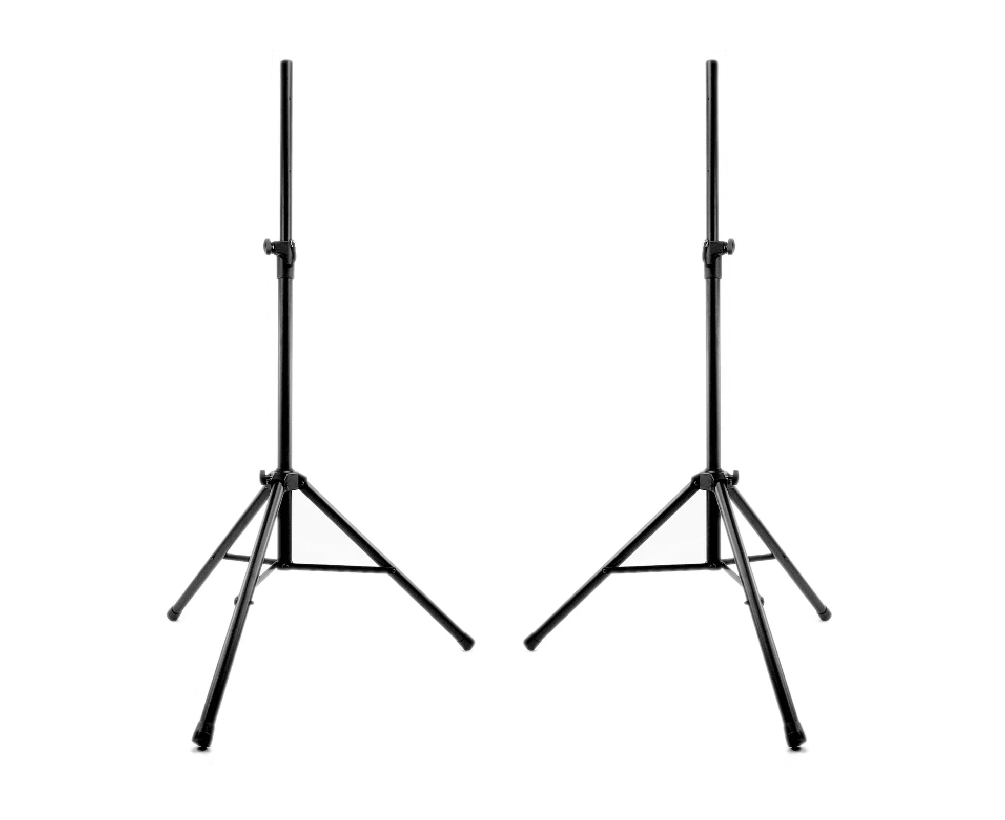 Pair or Single PA Speaker Floor Stand Heavy Duty Tripod Base Metal Joint  2m 80kg Steel 35mm