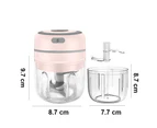 Electric Garlic Chopper,  Mini Garlic Chopper Portable Wireless Food Processor, Garlic Masher Mincer Crusher, Small Food Grinder for Chop Onion Meat-Pink