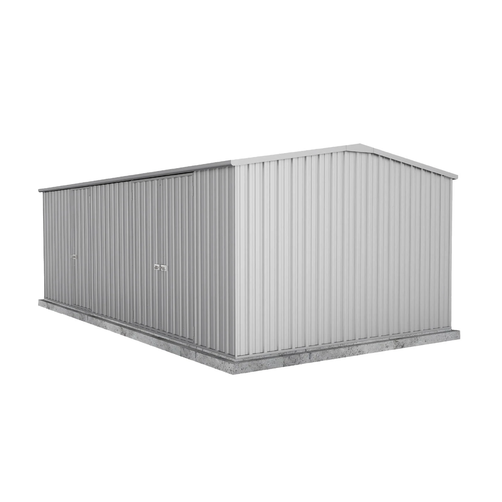 Absco Sheds 5.96mW x 3.00mD x 2.06mH Zincalume Workshop Garden Shed - Triple Door