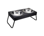 Extra Large Twin Elevated Folding Pet Bowl - Anko