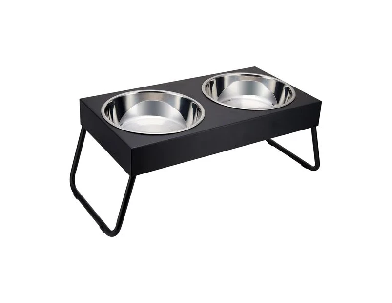 Extra Large Twin Elevated Folding Pet Bowl - Anko