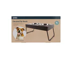 Extra Large Twin Elevated Folding Pet Bowl - Anko