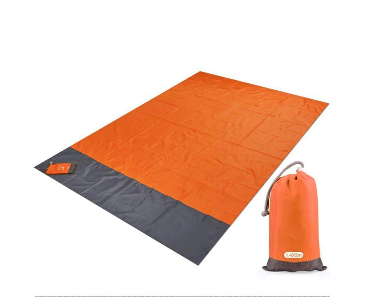 Outdoor Waterproof Portable Folding Picnic Camping Carpet Beach Cushion Mat Orange