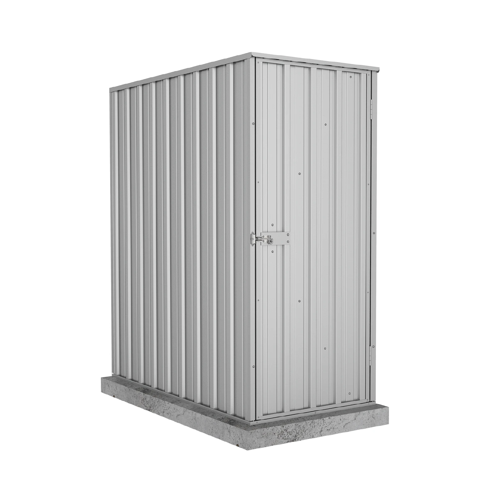 Absco Sheds 0.78mW x 1.52mD x 1.80mH Zincalume Ezi Storage Garden Shed - Single Door