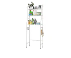 3-Tier Toilet Shelf Bathroom Rack Over Laundry Washing Machine Storage Organiser-white