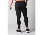 Bonivenshion Men's Sports Joggers Pants Casual Slim Fiti Tapered Workout Pants Training Sweatpants with Zipper Pocket for Men-Black
