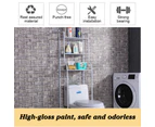 3-Tier Toilet Shelf Bathroom Rack Over Laundry Washing Machine Storage Organiser-white