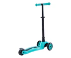 i-Glide Kids 3 Wheel V3 Scooter LED Wheels - Aqua