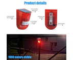 Solar Powered Sound Alarm Strobe Light for Home, Farm,Shop,Garden,Villa