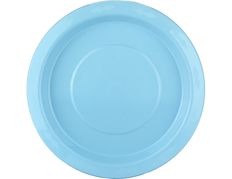 Ice Light Blue 23cm Plastic Reusable Plates (Pack of 25)