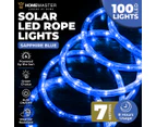 Home Master 7m LED Solar Rope Light Sapphire Blue 2 Modes 100 Bulbs