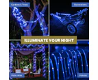 Home Master 7m LED Solar Rope Light Sapphire Blue 2 Modes 100 Bulbs