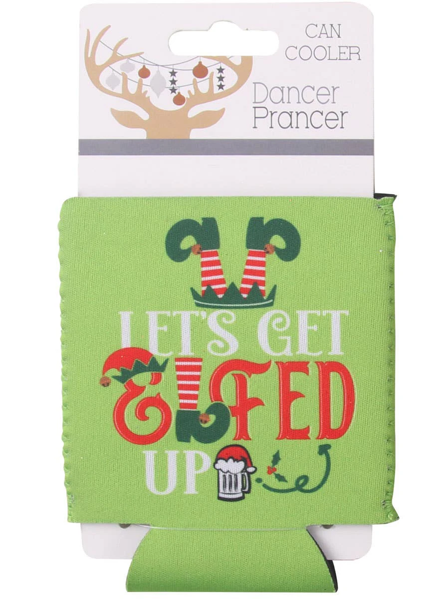 Let's Get Elfed Funny Christmas Stubby Holder