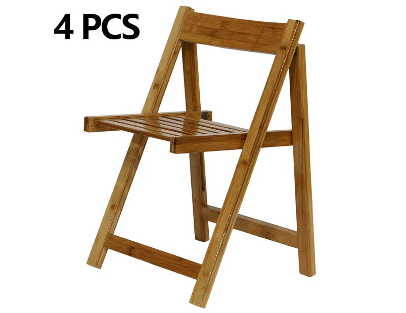 4PCS Folding Chair Wooden Dining Chair