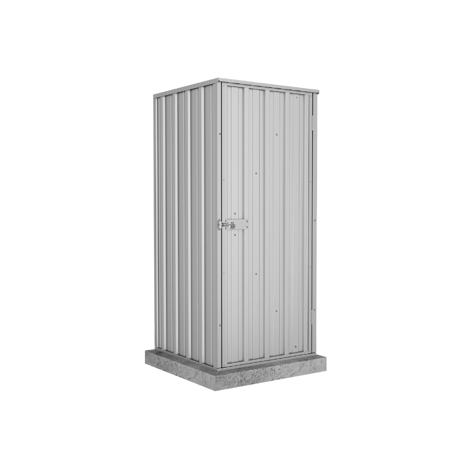 Absco Sheds 0.78mW x 0.78mD x 1.80mH Zincalume Ezi Storage Garden Shed - Single Door