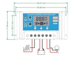 30A Solar Panel Charge Controller Regulator 12V/24V auto dual USB Battery PWM