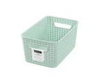 24 x WOVEN PLASTIC STORAGE BASKETS 5L | Home Organiser Storage Bins Trays Basket