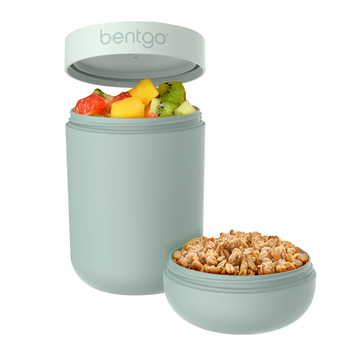 Bentgo Snack Cup with Top Compartment Lunch Box Food Container Mint Green 590ml