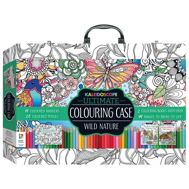 Kaleidoscope Kids/Children Ultimate Colouring Carry Case Wild Nature 8y+