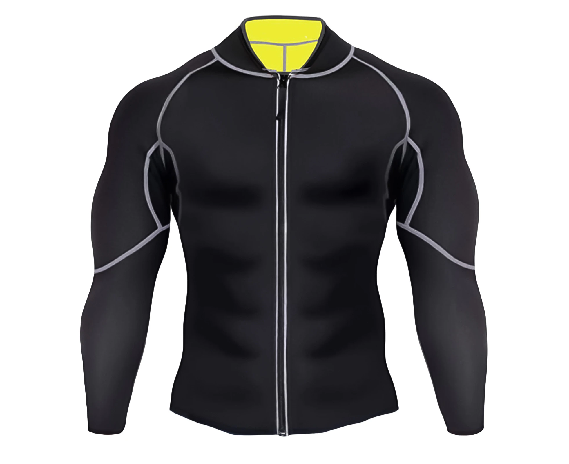 Sweat Sauna Jacket Heat-trapping Wear-resistant Nylon Women Men Sweat Sauna Jacket for Sporting-Man Black Nylon