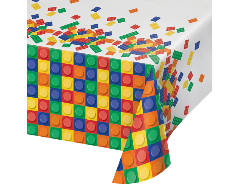 Building Block Party Supplies Plastic Table Cover