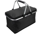 Foldable Cooler Bag 4 Person Insulated Picnic Cool Basket Zip Bag