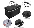 Foldable Cooler Bag 4 Person Insulated Picnic Cool Basket Zip Bag