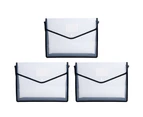 3 packs Plastic File Folder  Envelopes Expanding File Wallet Document