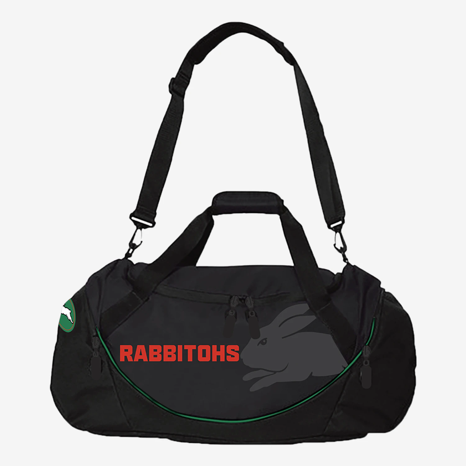 NRL Shadow Sports Bag - South Sydney Rabbitohs - Gym Travel Duffle Bag